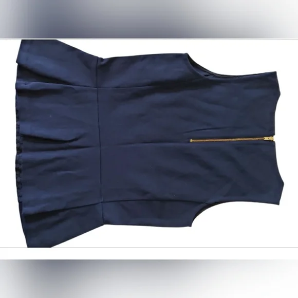 J. Crew Blue Fitted Peplum Strech Tank Top Size:XS - Picture 2 of 6